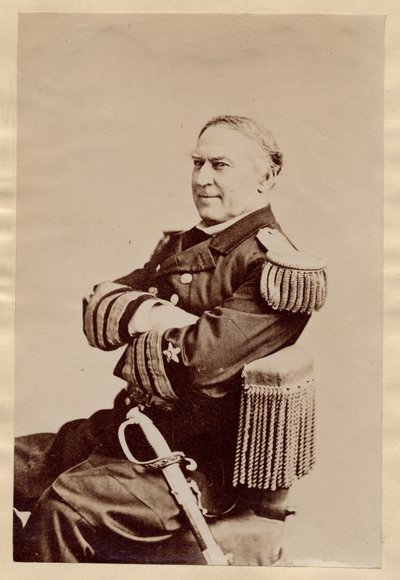 David Glasgow Farragut (1801-70), Amerikaanse marineofficier, vlagofficier tijdens de burgeroorlog, later admiraal door American Photographer